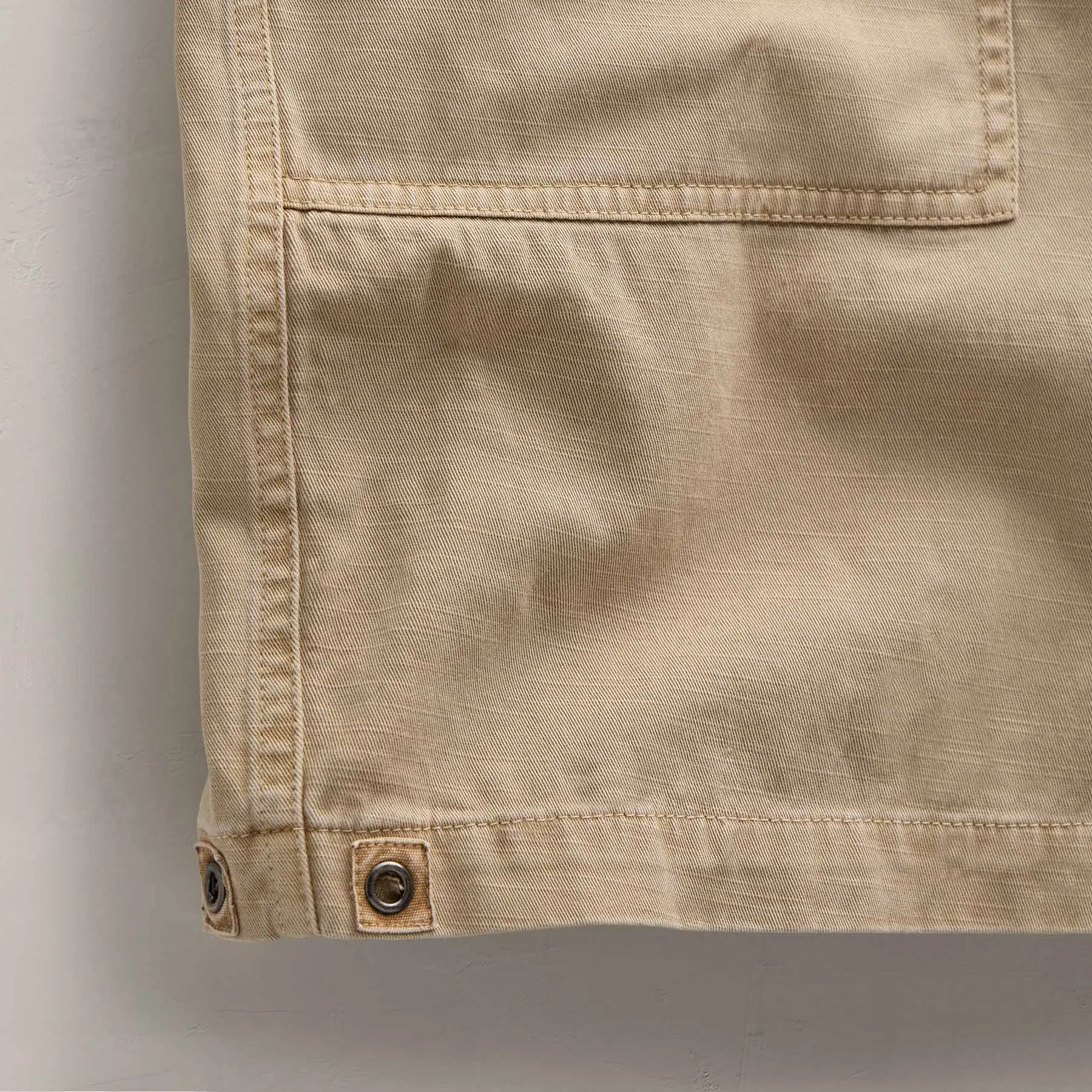 Slub Cotton Utility Flight Shirt - Light Khaki Pigment sold by James Perse product image thumbnail 4