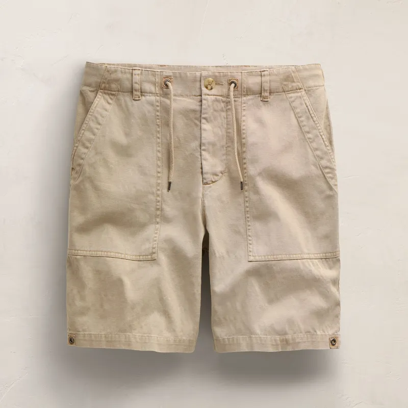 Slub Cotton Utility Flight Shirt - Light Khaki Pigment sold by James Perse