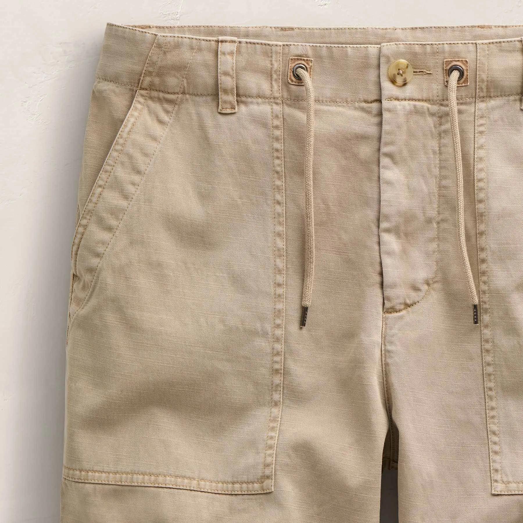 Slub Cotton Utility Flight Shirt - Light Khaki Pigment sold by James Perse product image thumbnail 3