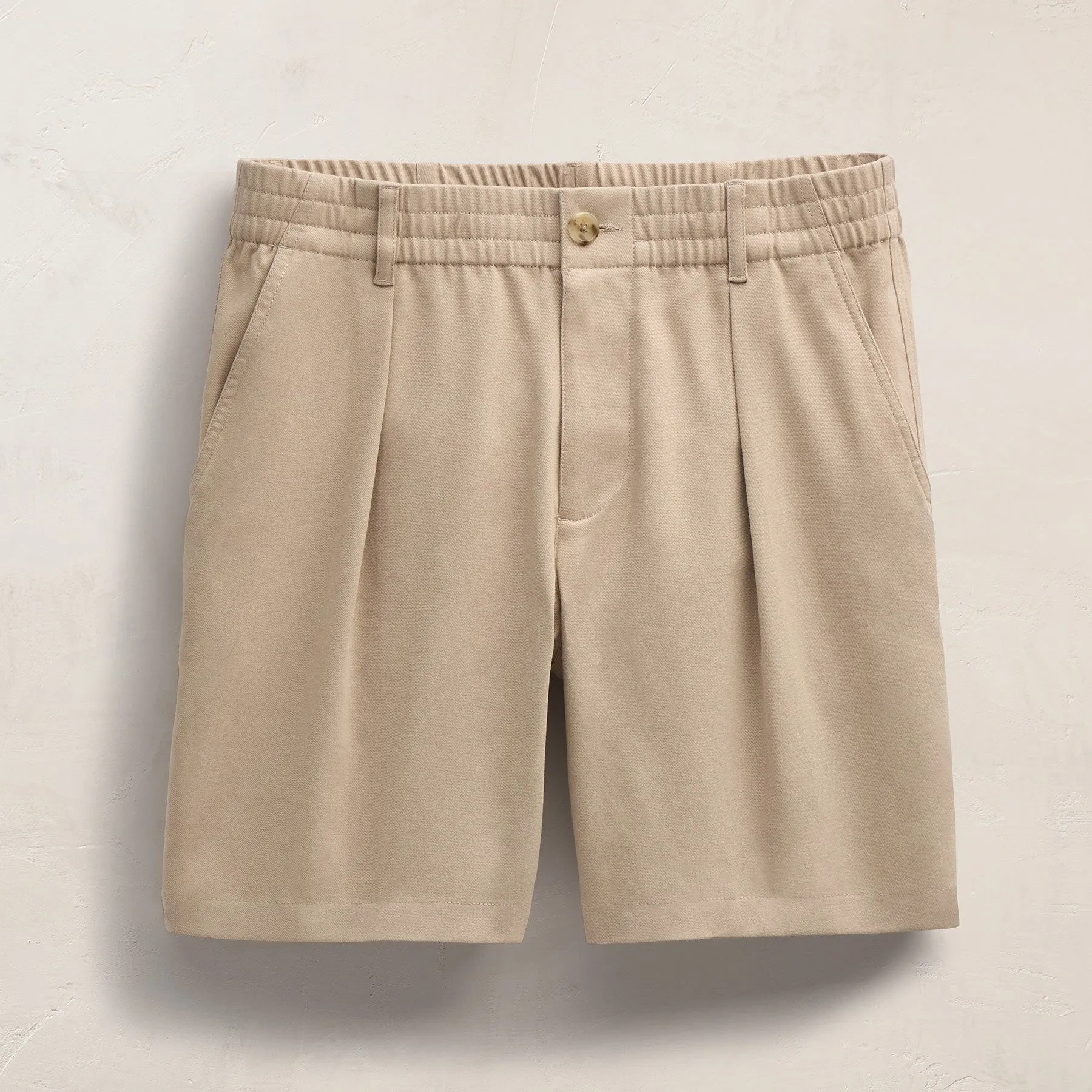 Oversized Pleated Shorts - Light Khaki sold by James Perse