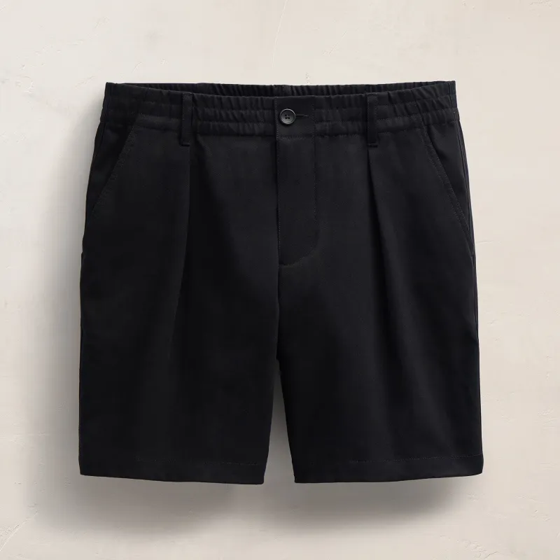 Oversized Pleated Shorts - Black sold by James Perse