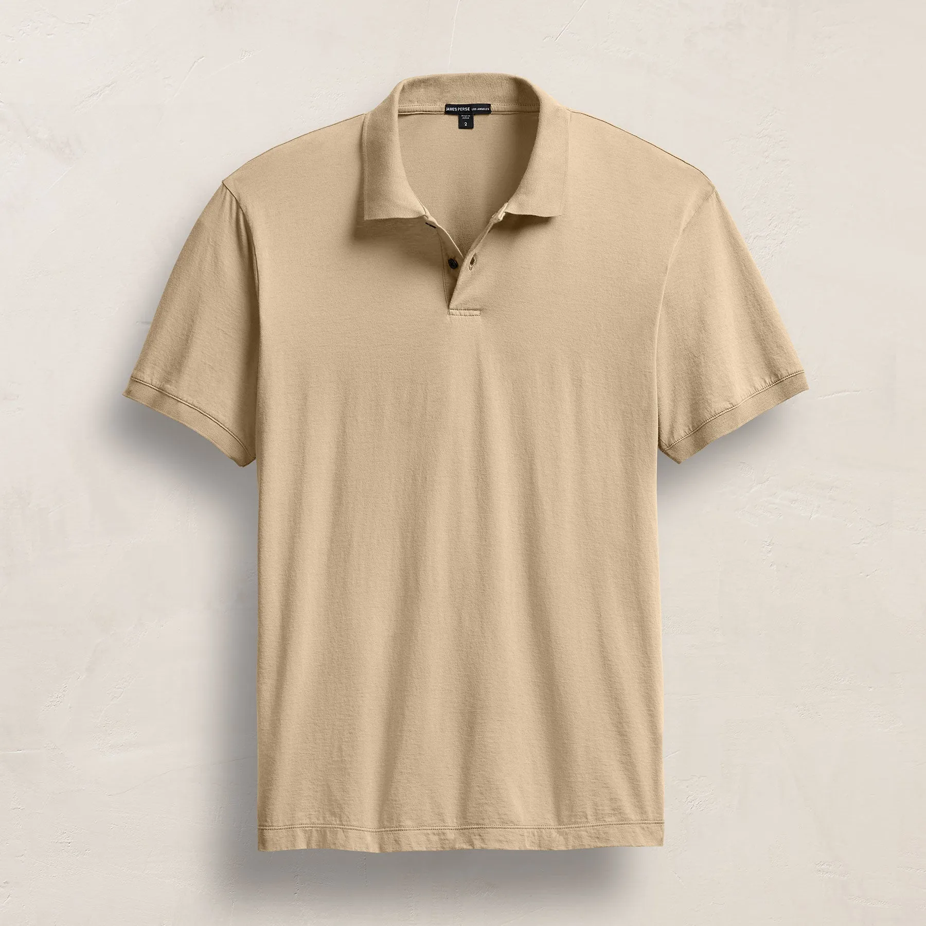 Luxe Lotus Jersey Polo - Light Khaki sold by James Perse
