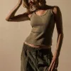 Cashmere Rib Tank - Overcast sold by James Perse