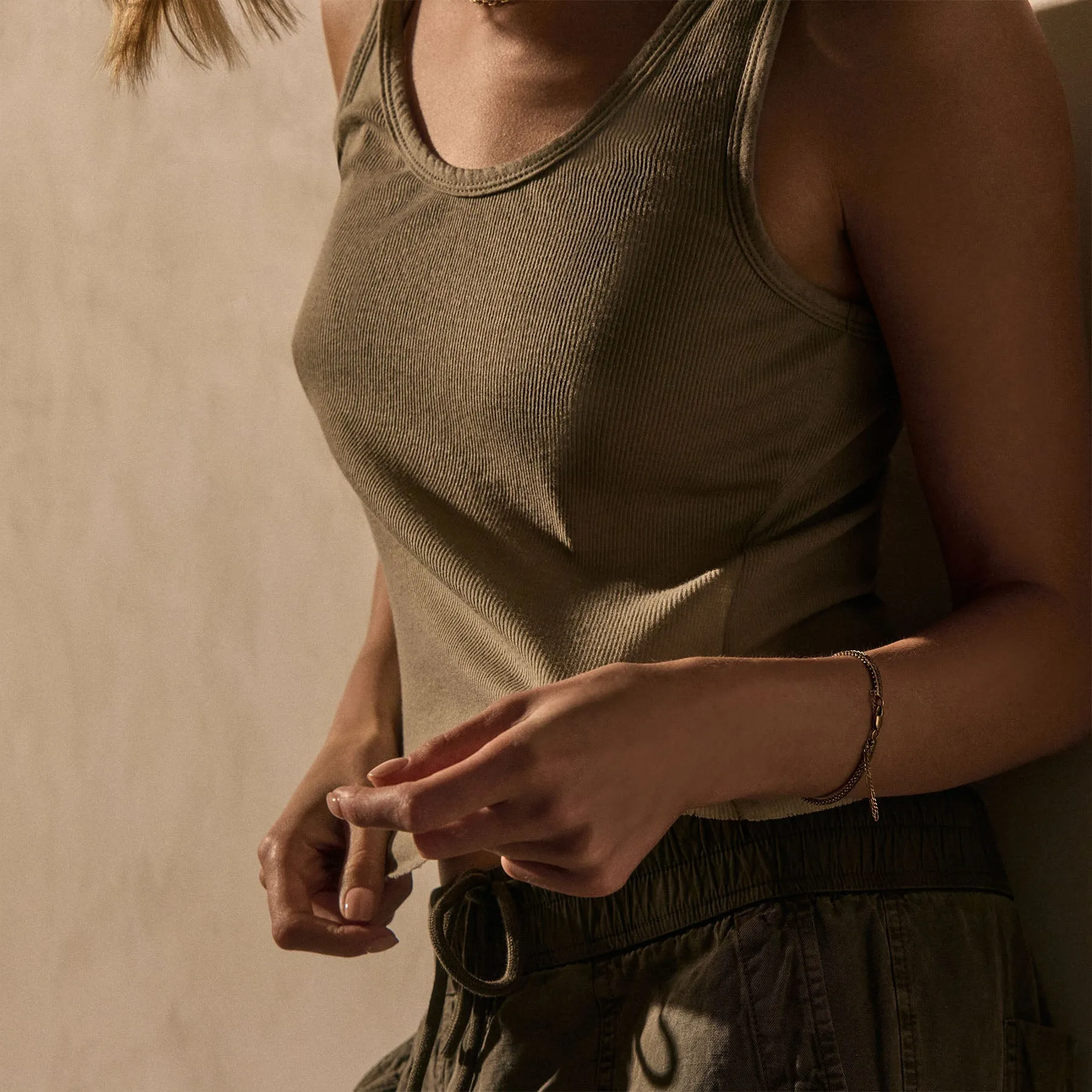 Cashmere Rib Tank - Overcast sold by James Perse product image thumbnail 2