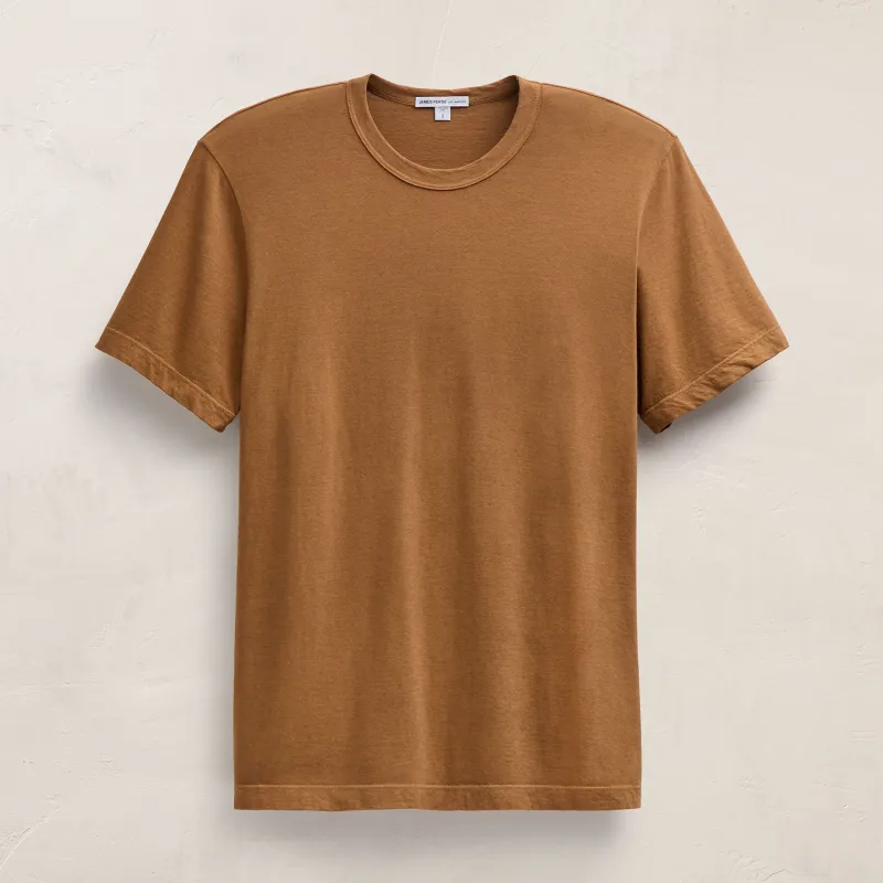 Short Sleeve Crew Neck - Whiskey Pigment sold by James Perse
