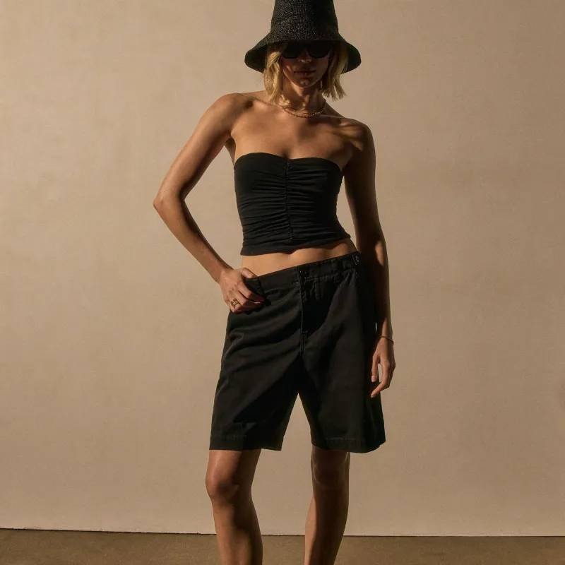 Cotton Long Short - Black Pigment sold by James Perse