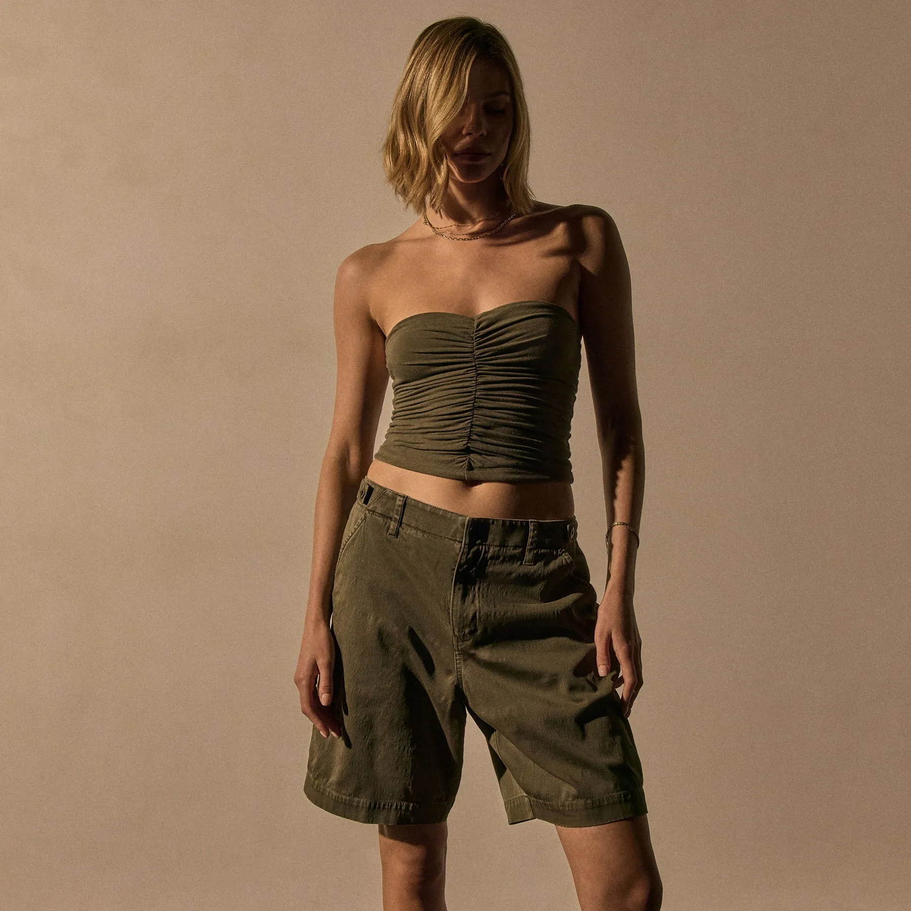 Cotton Long Short - Birch Pigment sold by James Perse product image thumbnail 2