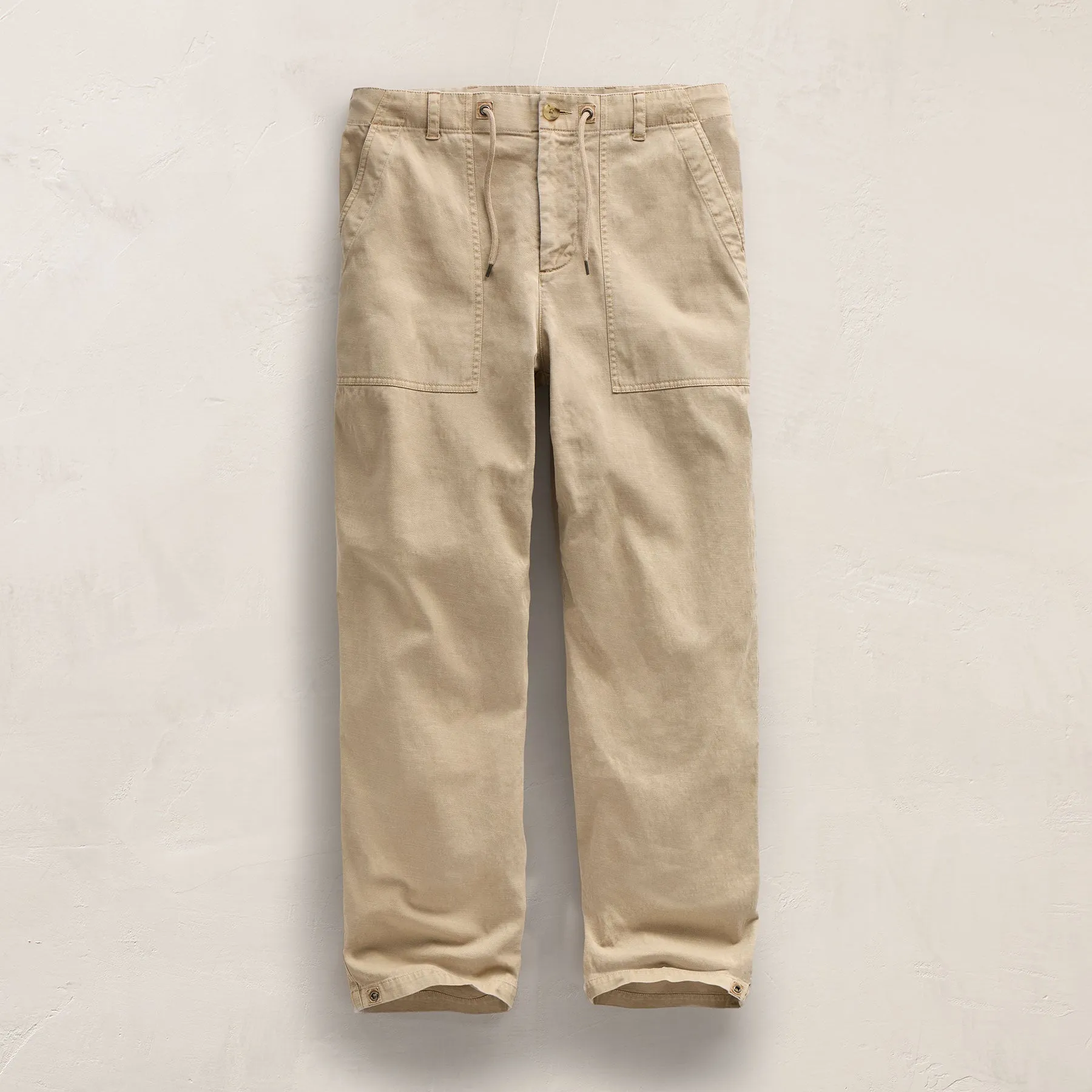 Slub Cotton Utility Flight Pant - Light Khaki Pigment sold by James Perse