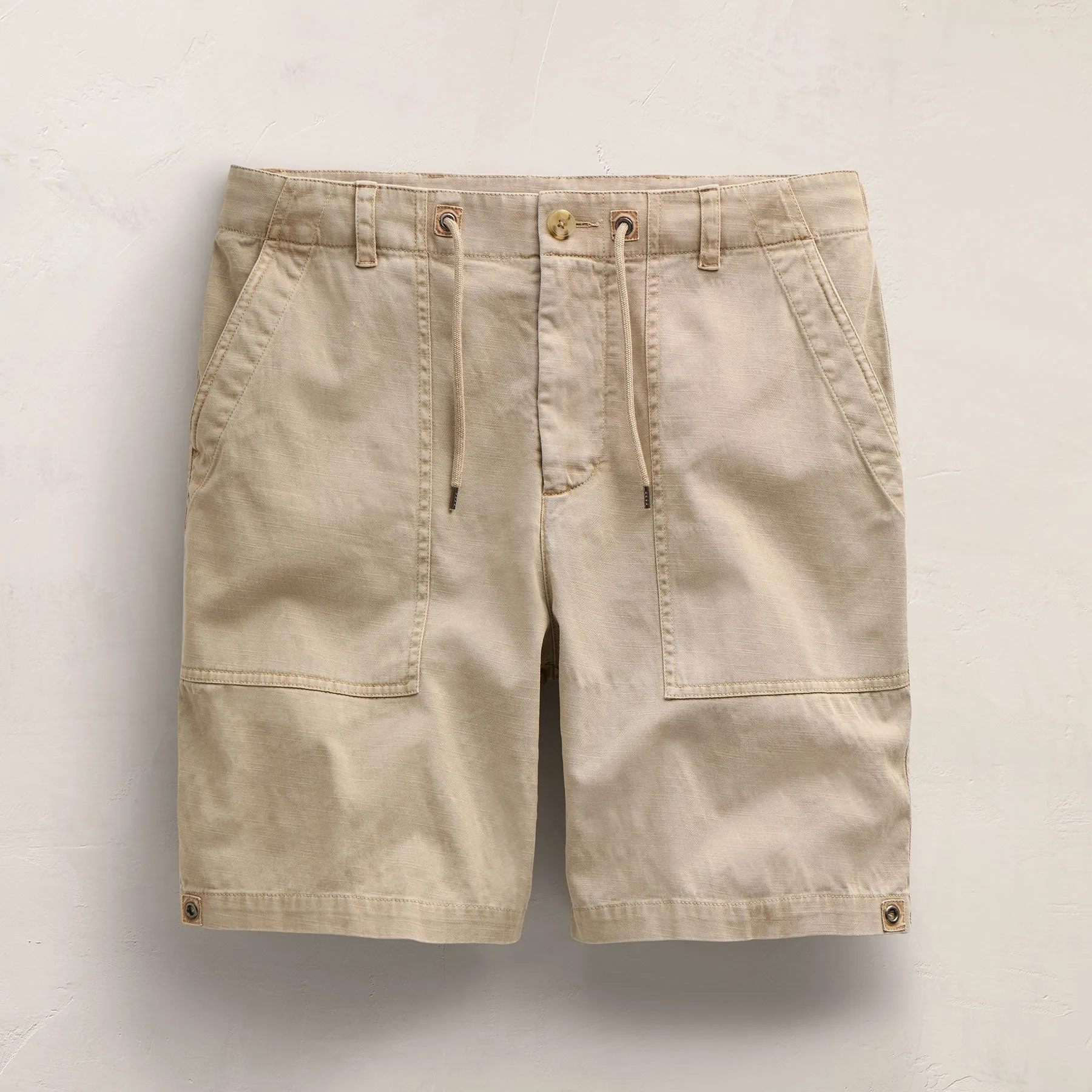 Slub Cotton Utility Flight Short - Light Khaki Pigment sold by James Perse