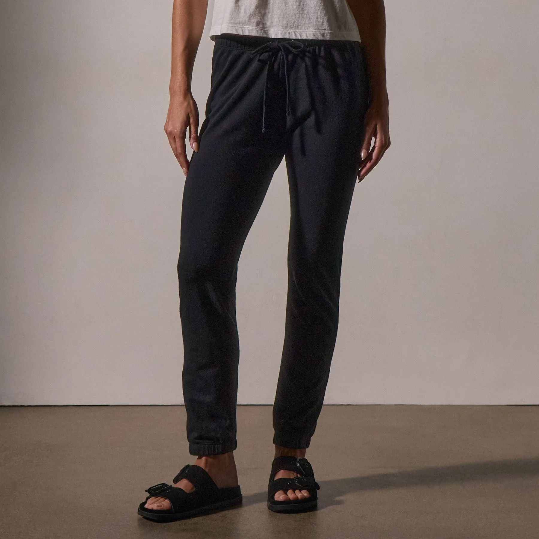 French Terry Sweatpant - Black sold by James Perse