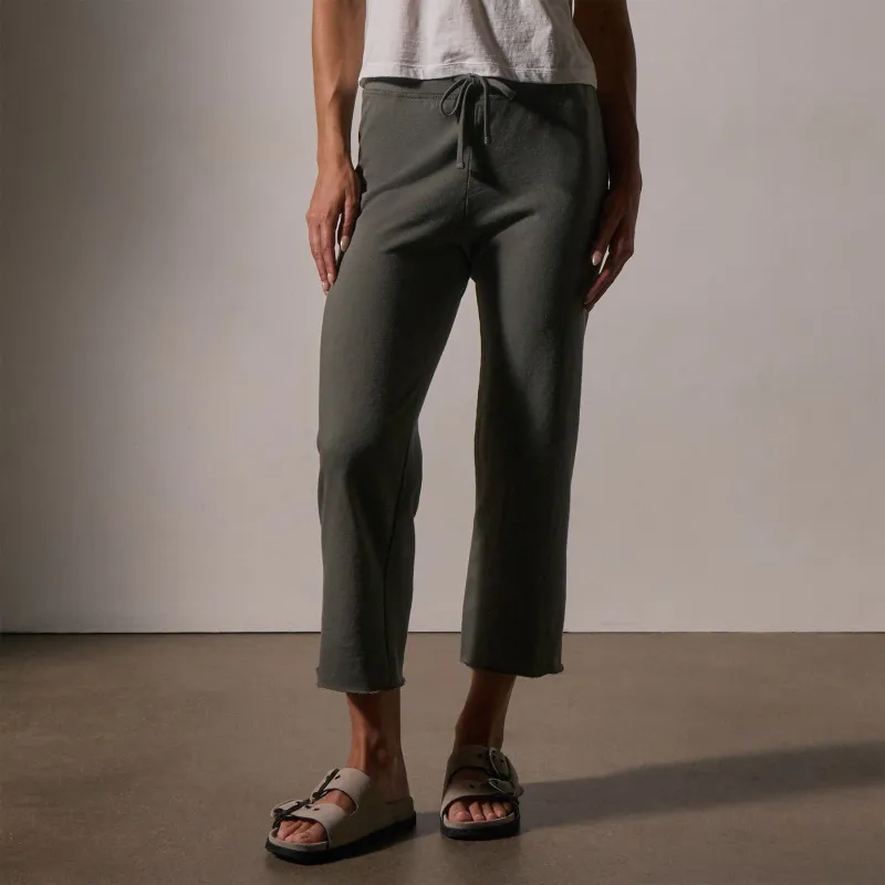 French Terry Cutoff Sweatpant - Palm sold by James Perse