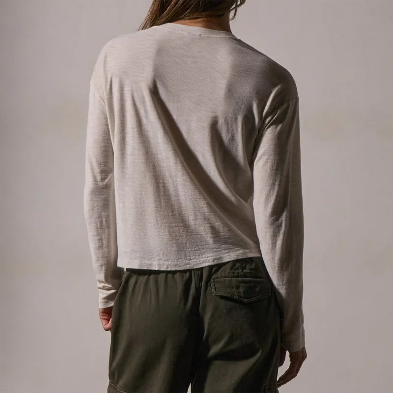Boxy Long Sleeve Tee - Canvas sold by James Perse