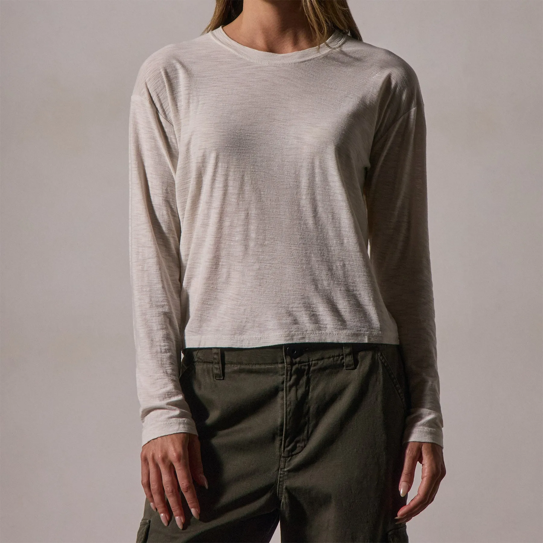 Boxy Long Sleeve Tee - Canvas sold by James Perse product image thumbnail 2