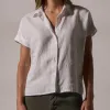 Short Sleeve Linen Shirt - White sold by James Perse