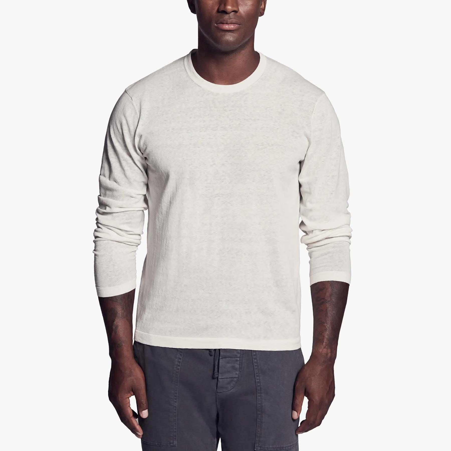 Recycled Cotton Crew Neck Sweater - Cotton sold by James Perse