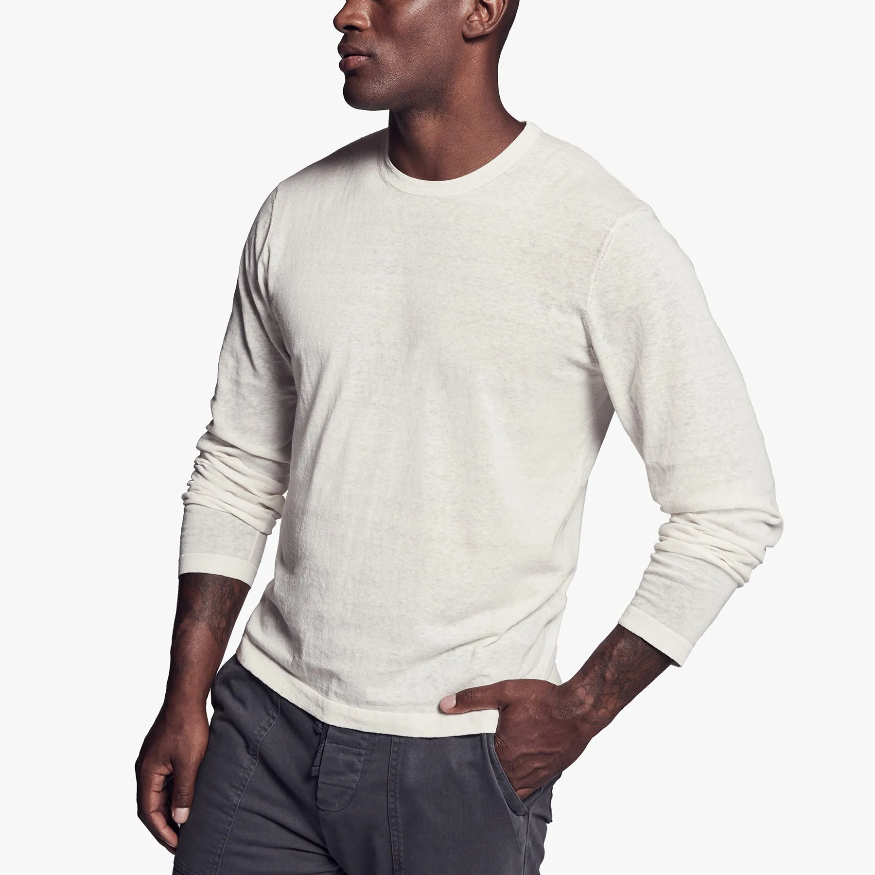 Recycled Cotton Crew Neck Sweater - Cotton sold by James Perse product image thumbnail 3