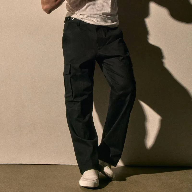 Cashmere Touch Cotton Cargo - Black sold by James Perse
