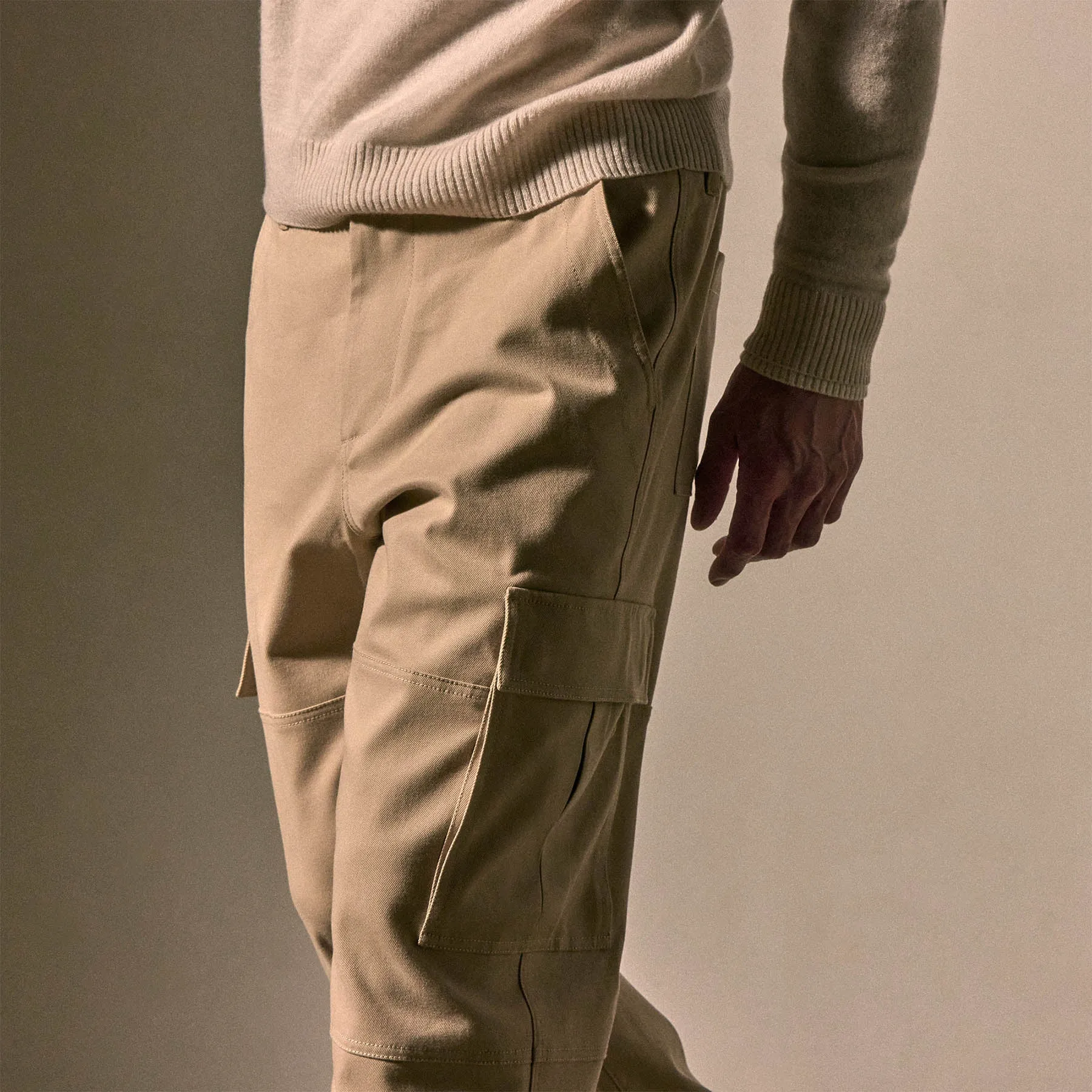 Cashmere Touch Cotton Cargo - Light Khaki sold by James Perse product image thumbnail 2