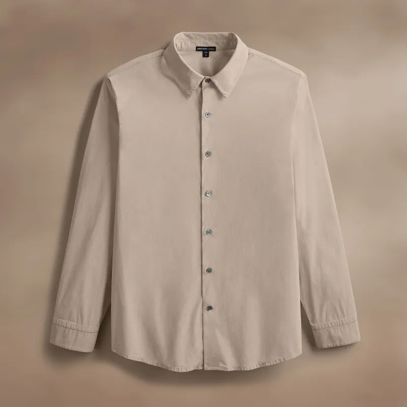Stretch Poplin Shirt - Overcast sold by James Perse