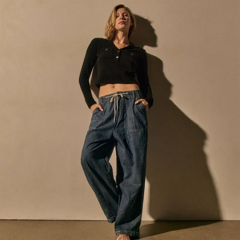 Denim Utility Pant - Medium Wash sold by James Perse