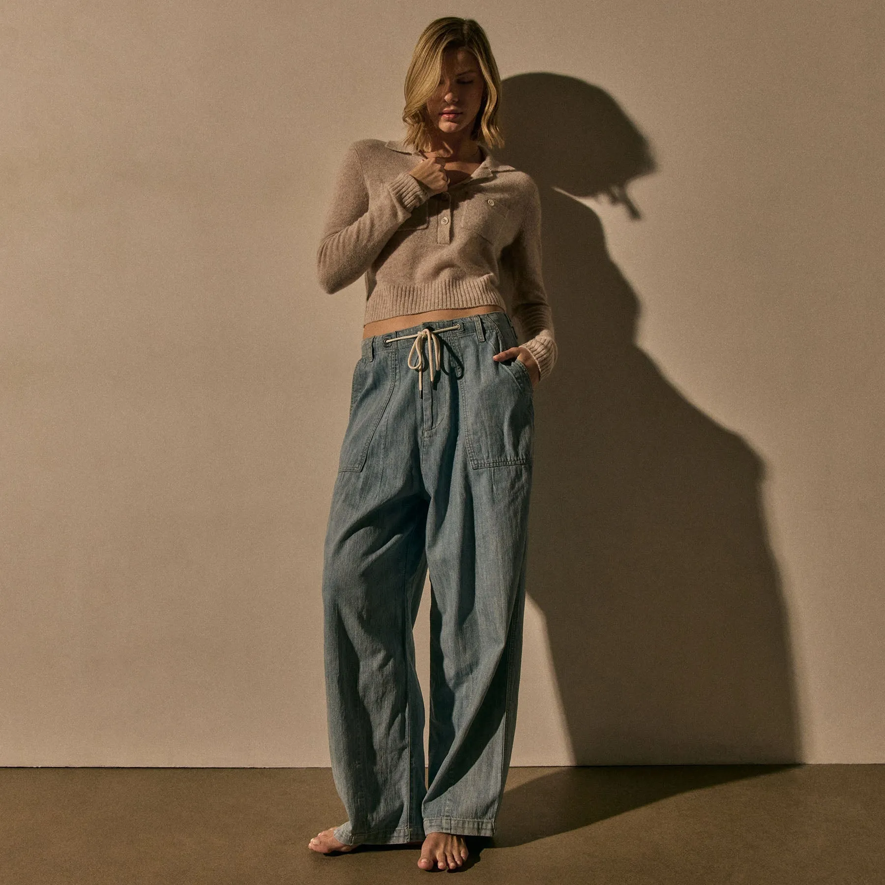 Denim Utility Pant - Bleach Wash sold by James Perse