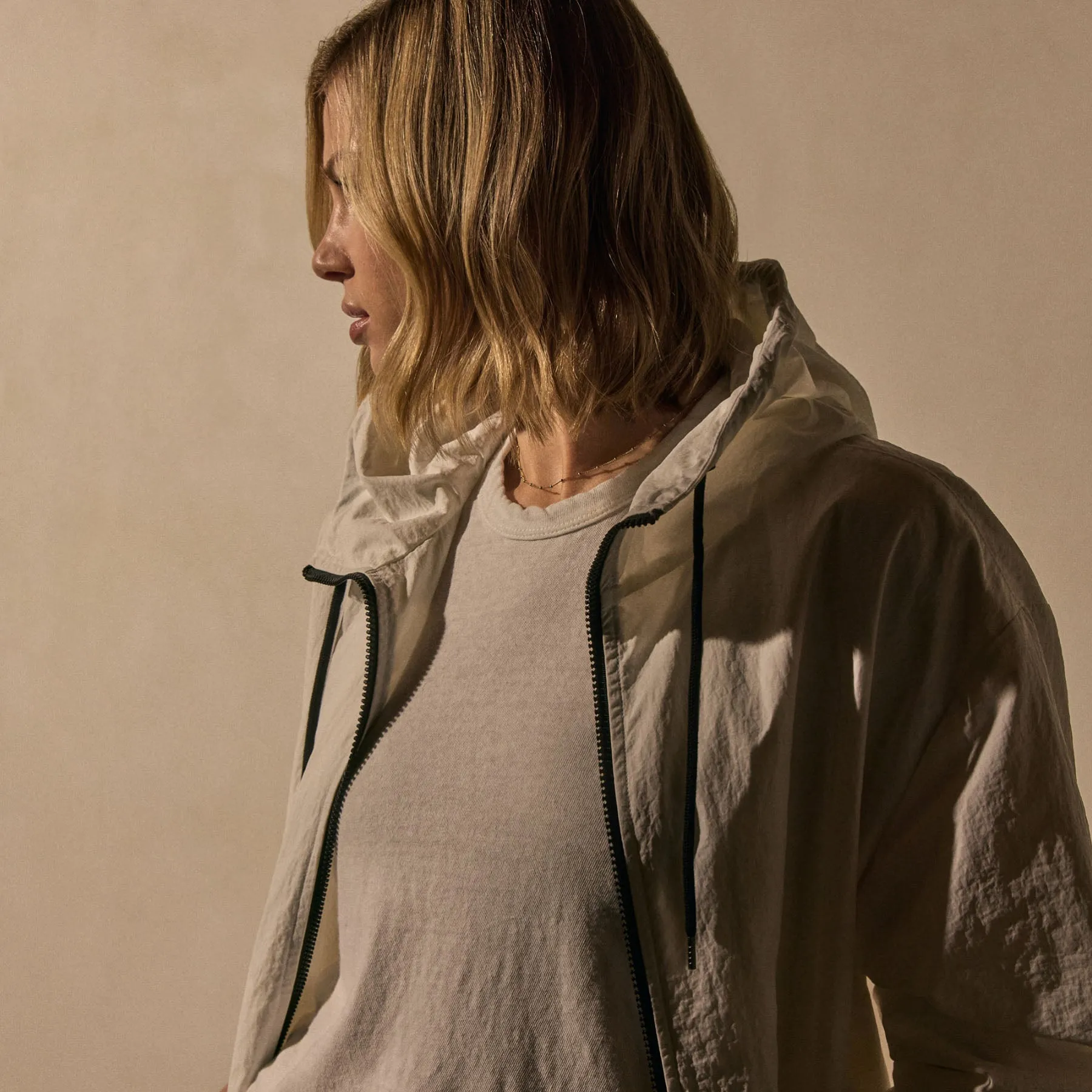 Textured Nylon Parka - White sold by James Perse product image thumbnail 2