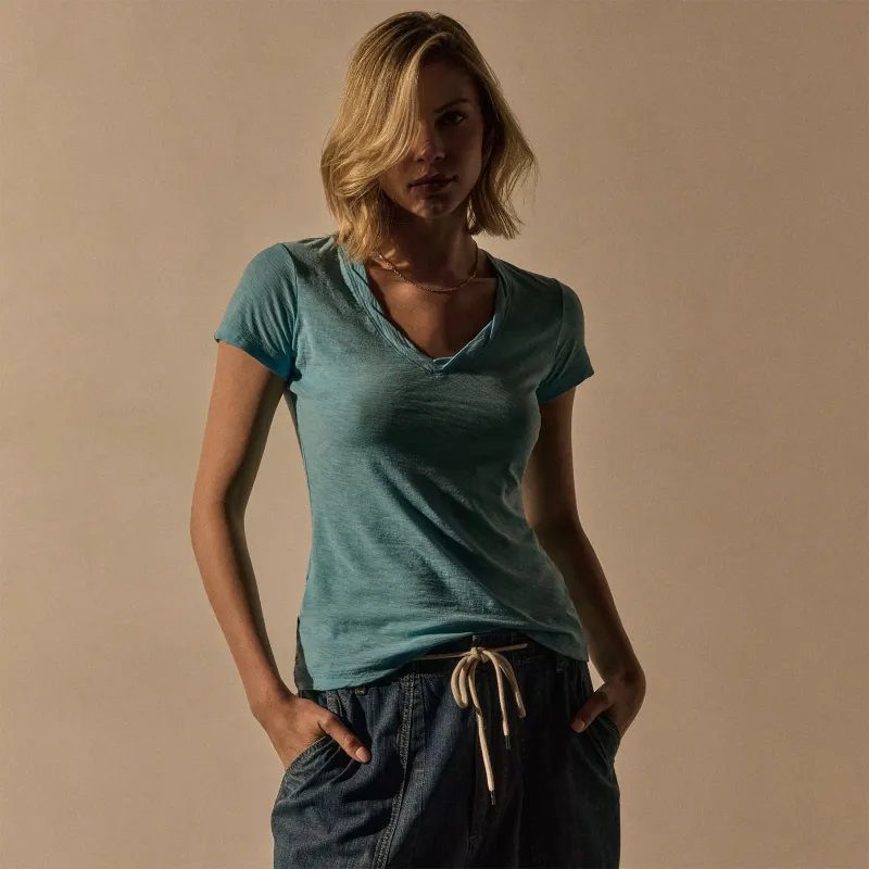 Sheer Slub Casual V Neck - Skipper sold by James Perse