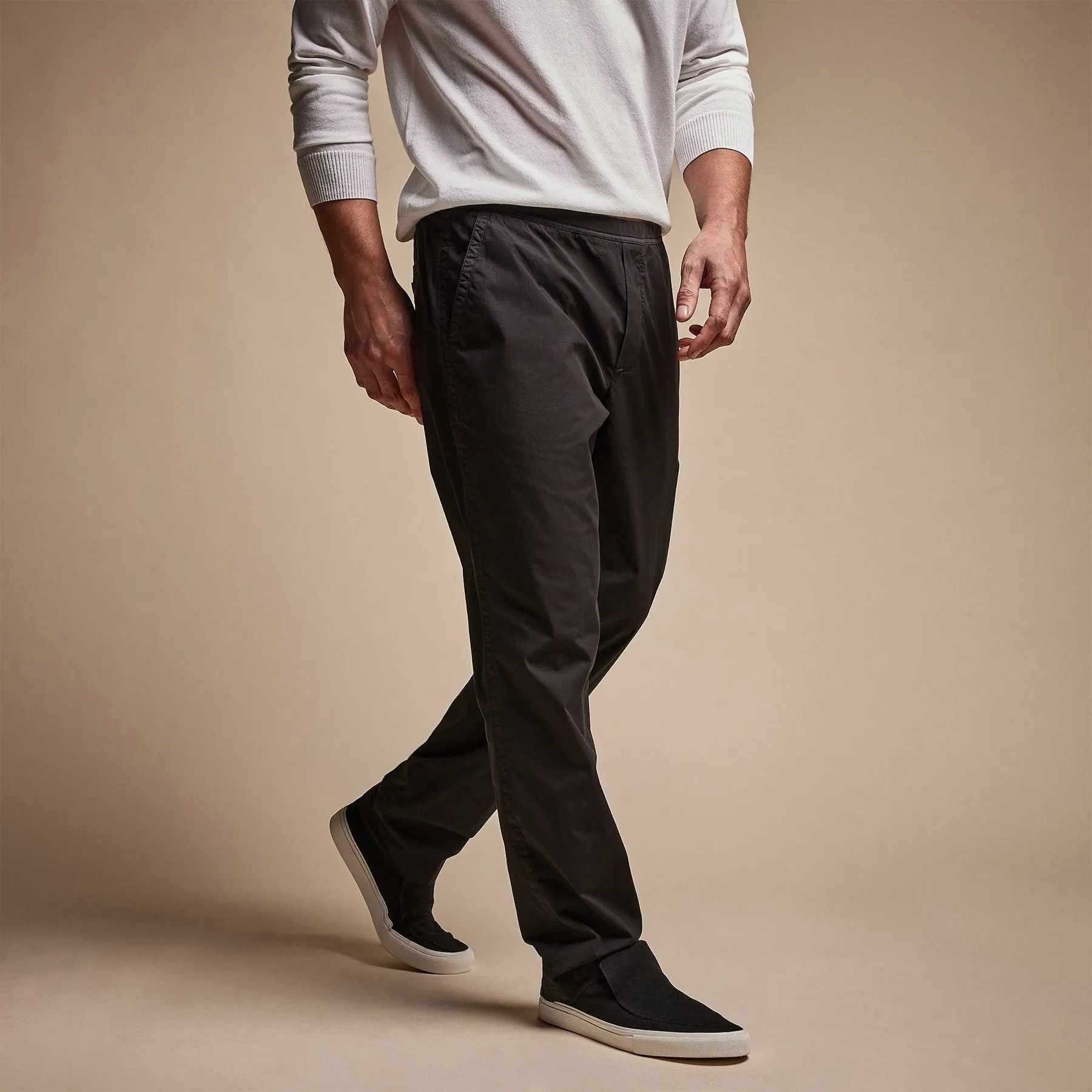 Cotton Linen Poplin Pant - Black sold by James Perse product image thumbnail 2