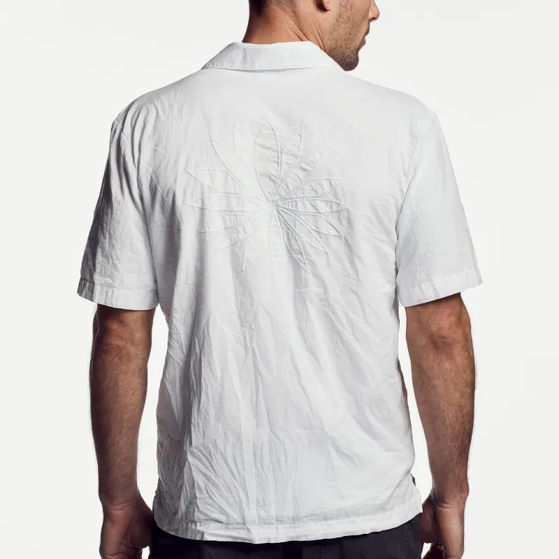 Voile Lotus Embroidered Shirt - White sold by James Perse