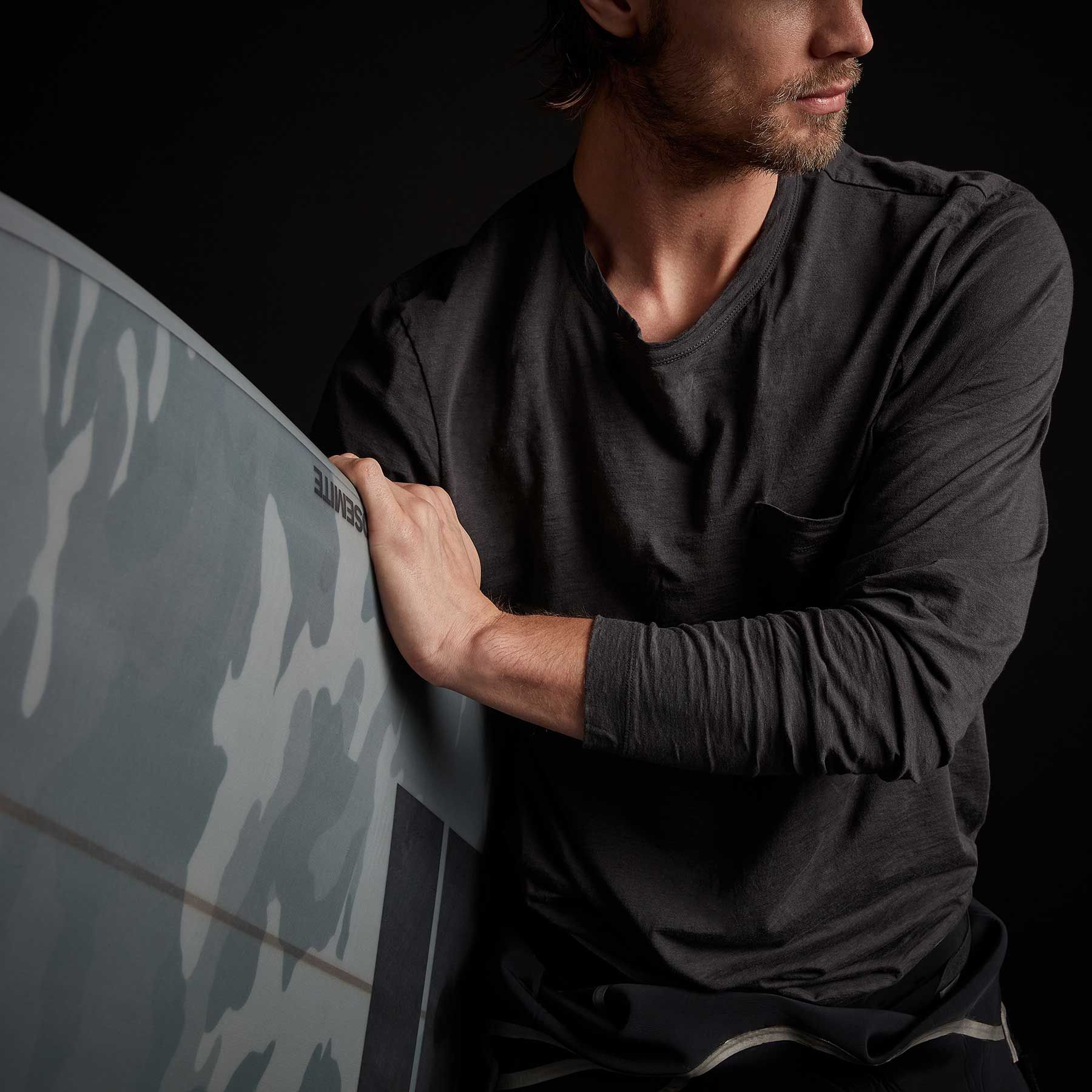 Recycled Lotus Jersey Pocket Crew - Magma sold by James Perse