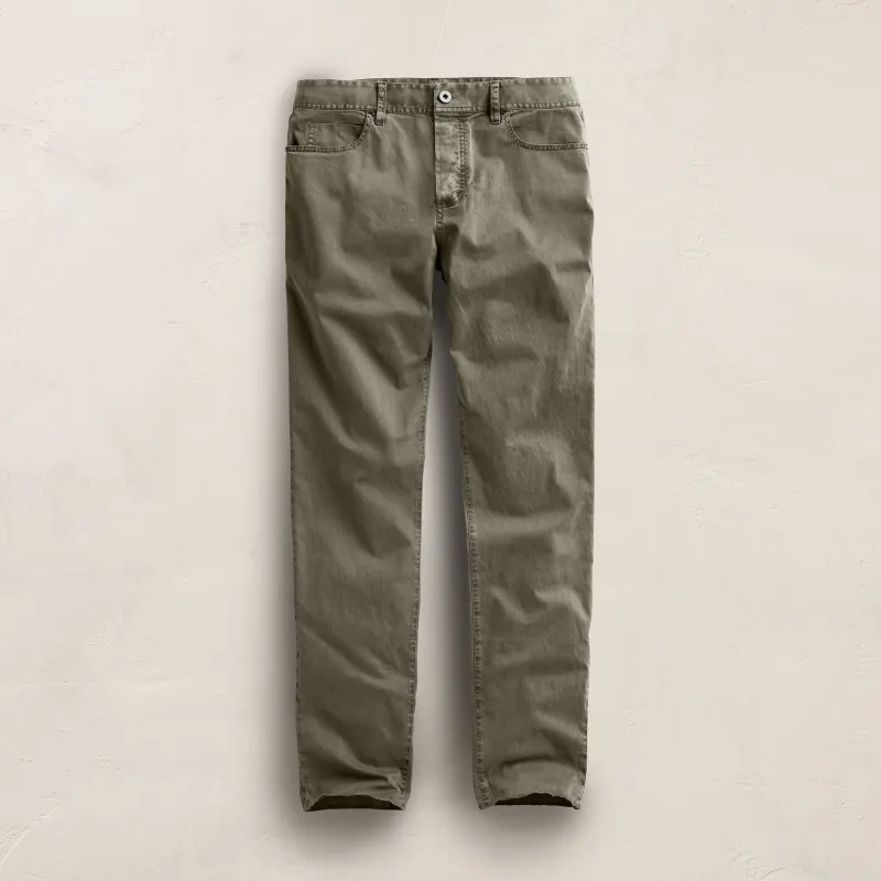 Brushed Twill 5 Pocket Pant - Birch Pigment sold by James Perse