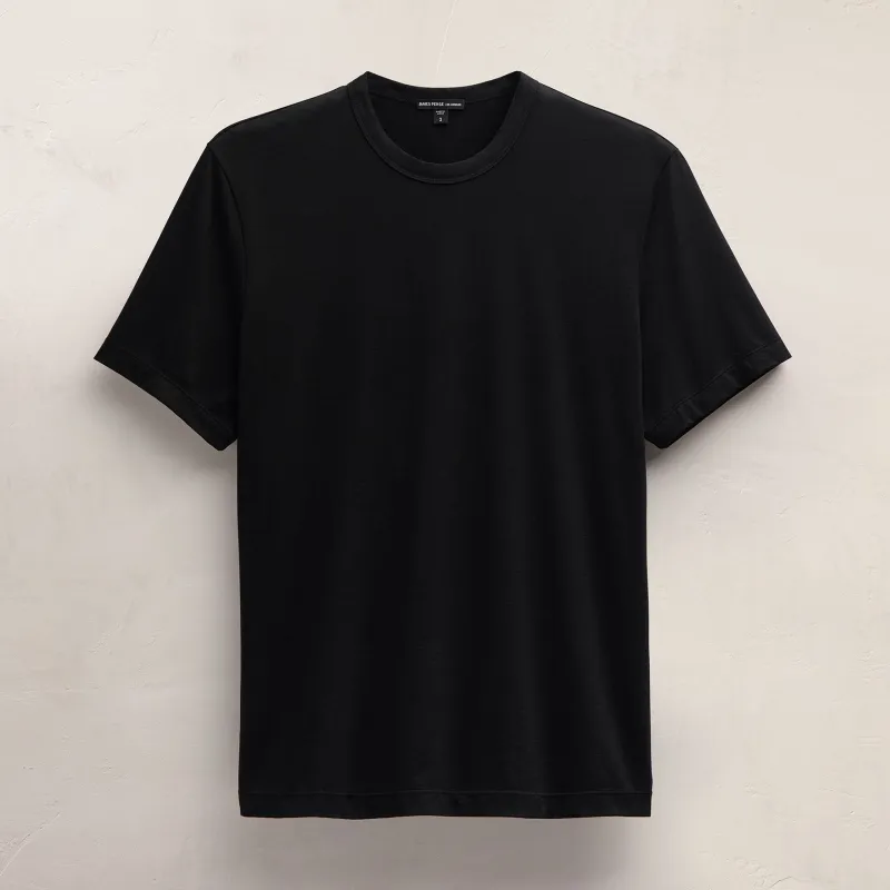 Lotus Jersey Double Ply Crew - Black sold by James Perse