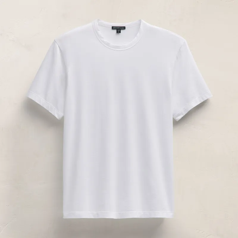 Lotus Jersey Double Ply Crew - White sold by James Perse