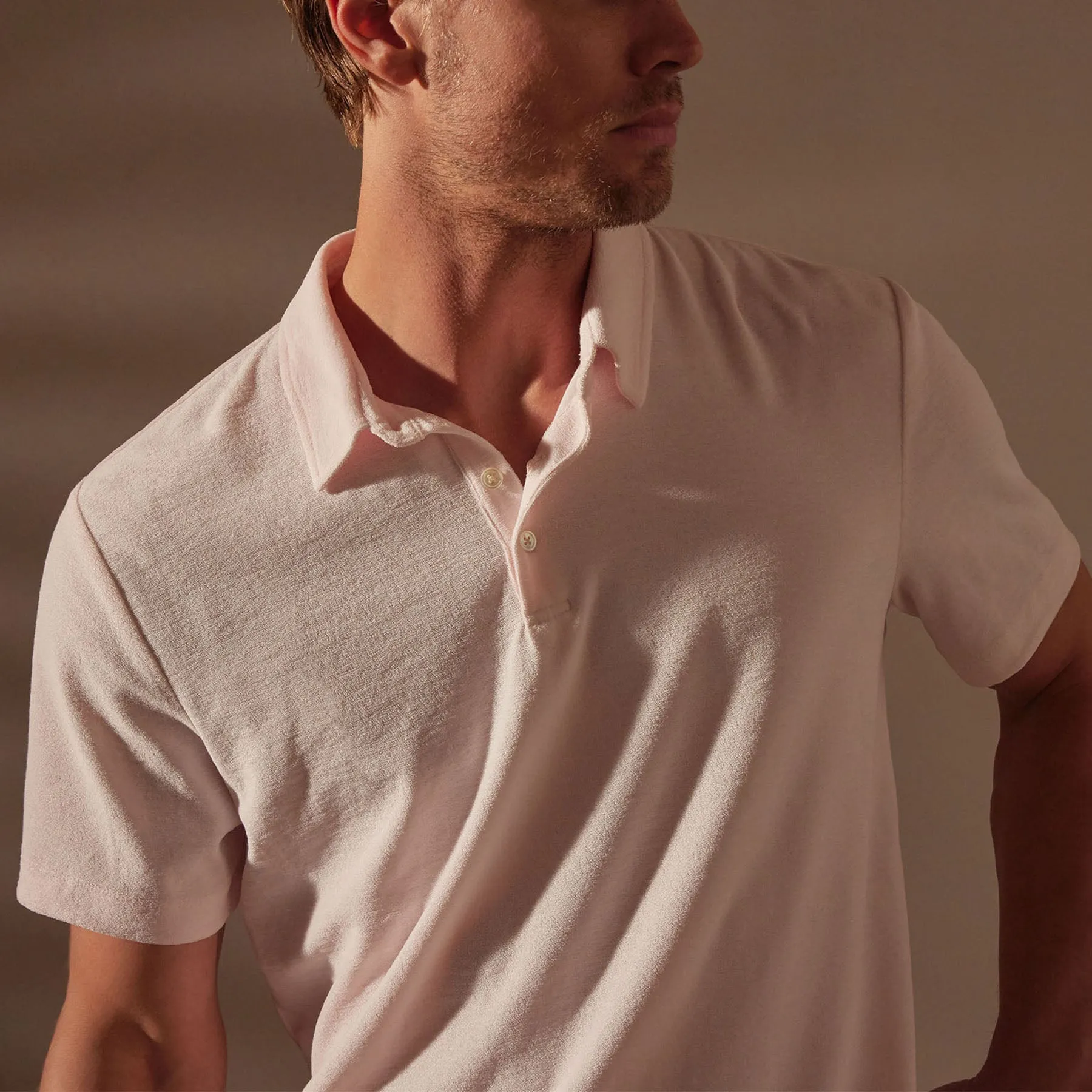 Cotton Terry Short Sleeve Polo - Zephyr sold by James Perse product image thumbnail 2