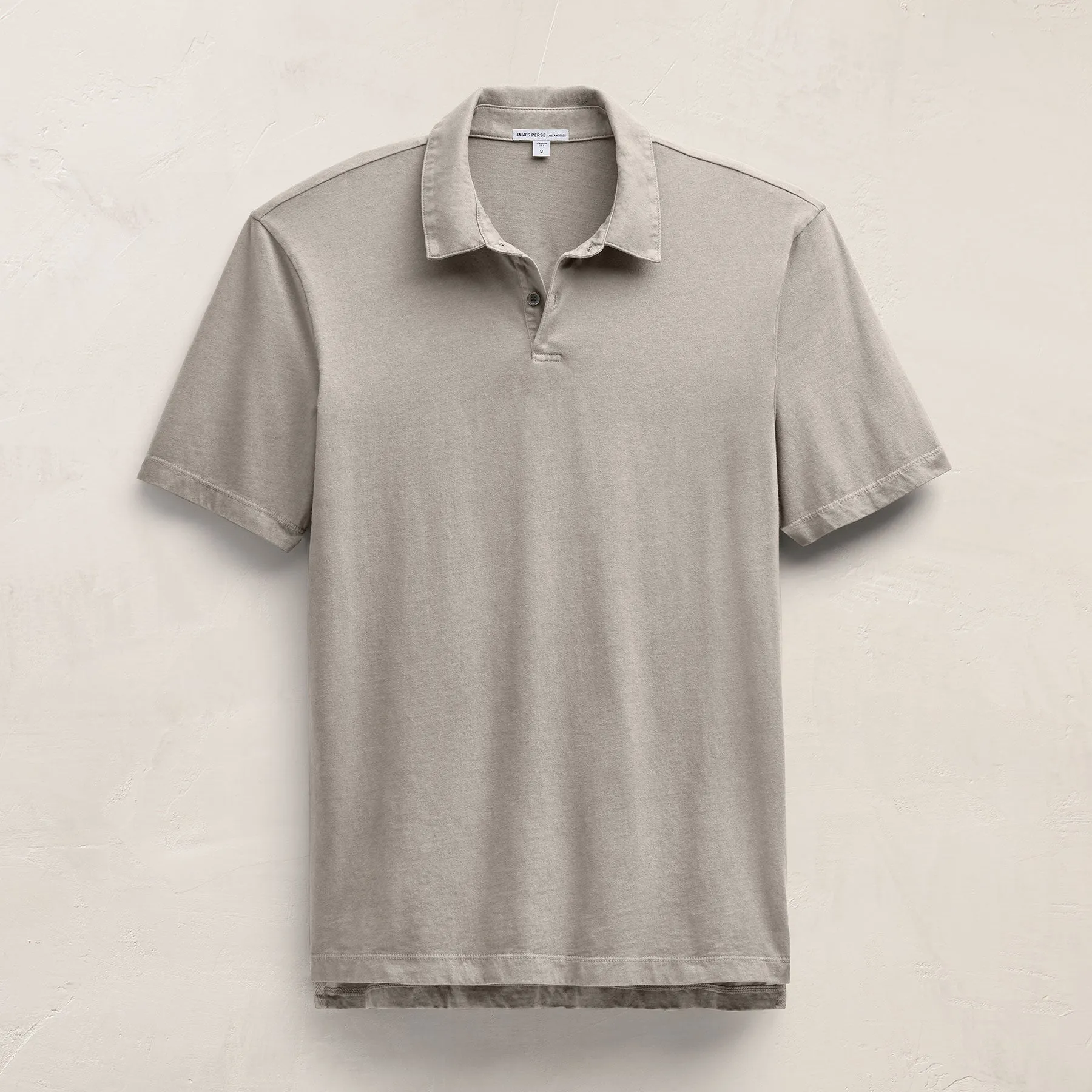 Sueded Jersey Polo - Concrete Pigment sold by James Perse