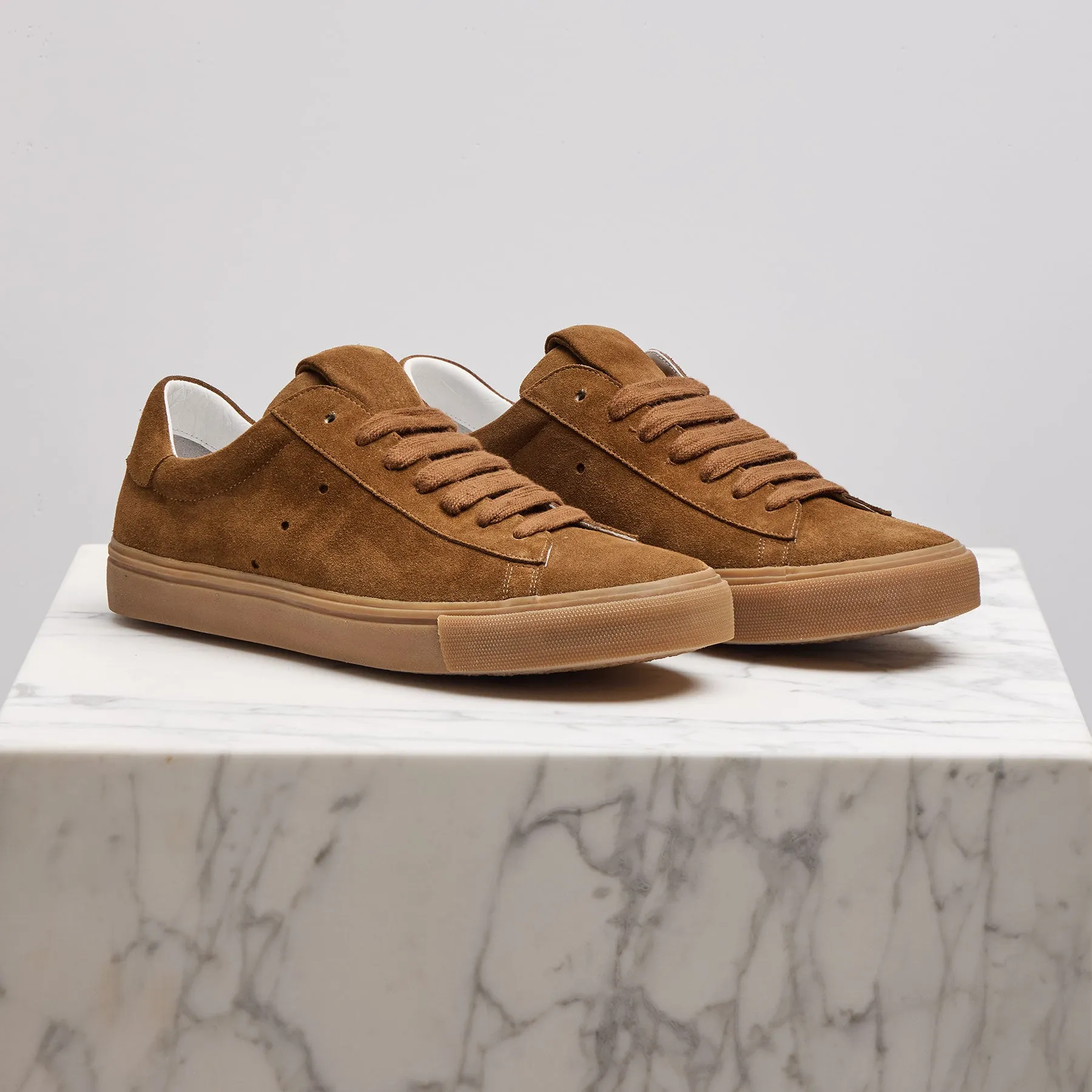 Men's Suede Retro Sneaker - Tabacco sold by James Perse