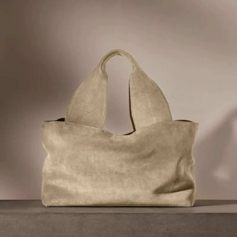 Suede Tote Bag - Sand sold by James Perse