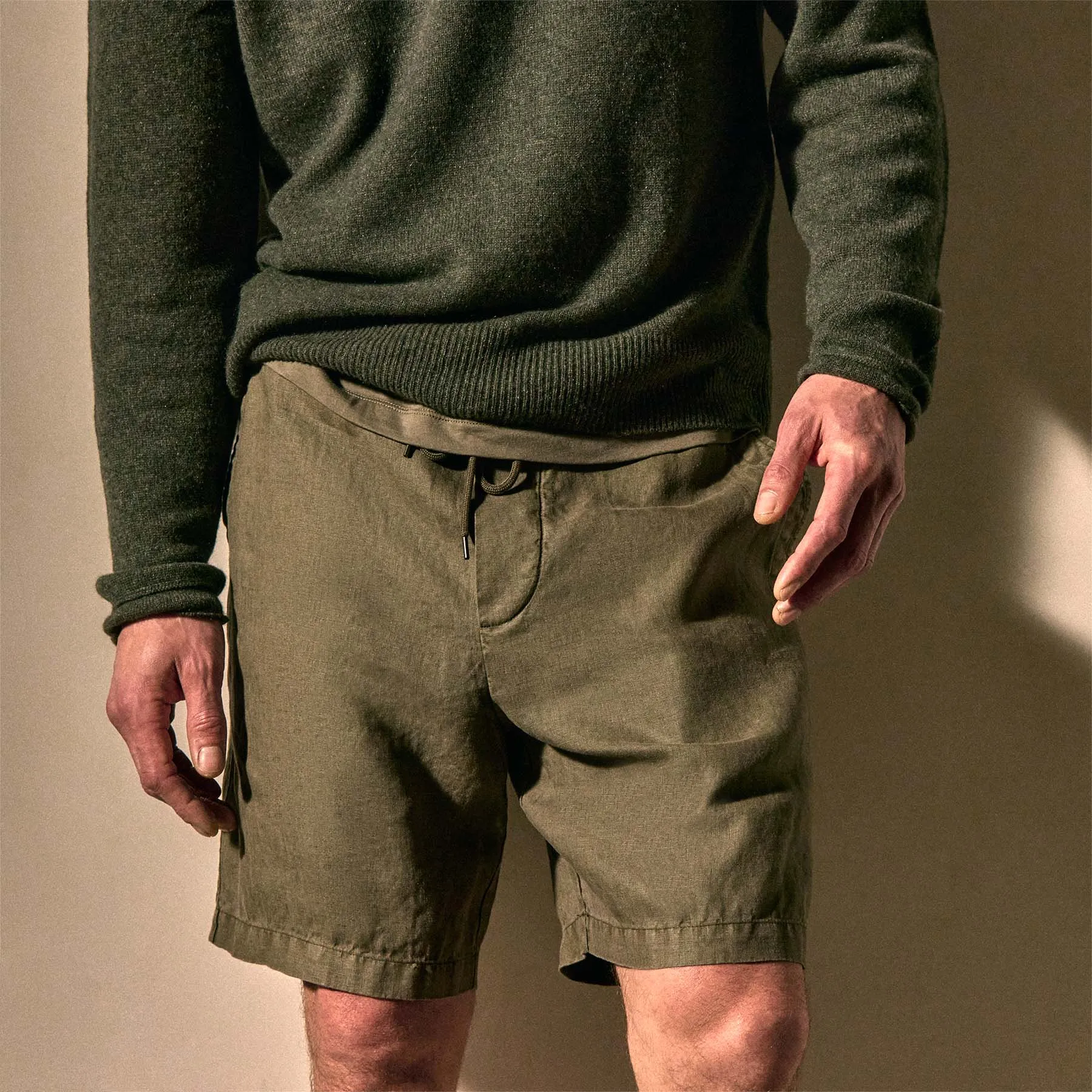 Relaxed Fit Linen Short - Birch Pigment sold by James Perse
