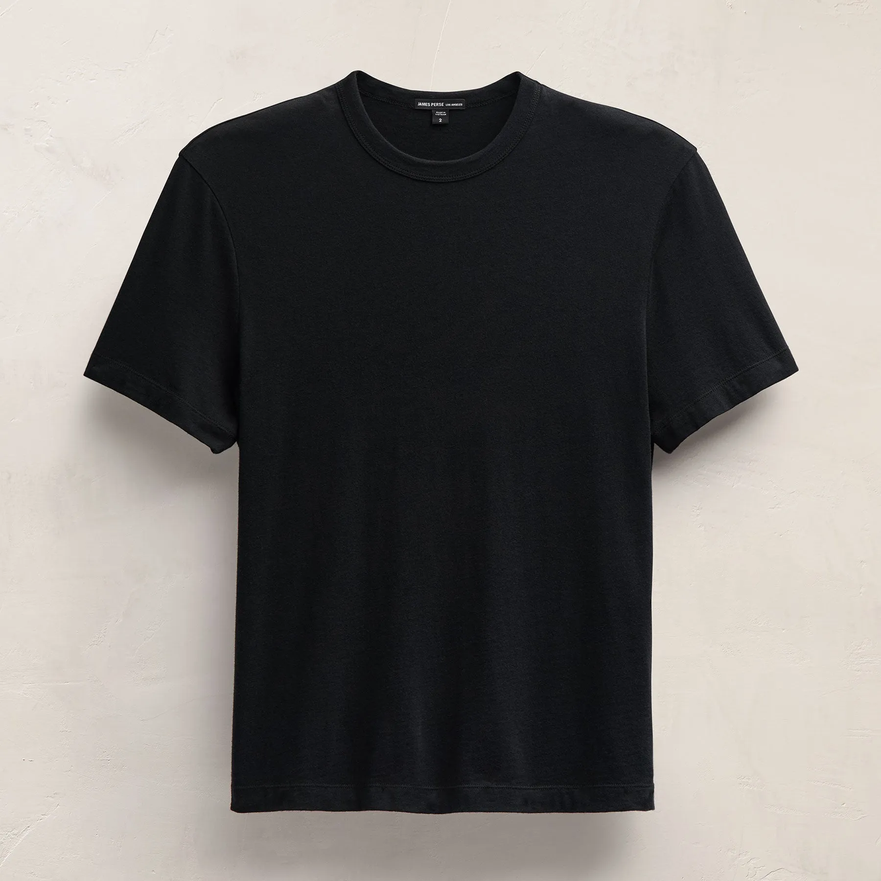 Cotton Cashmere Short Sleeve Tee - Black sold by James Perse