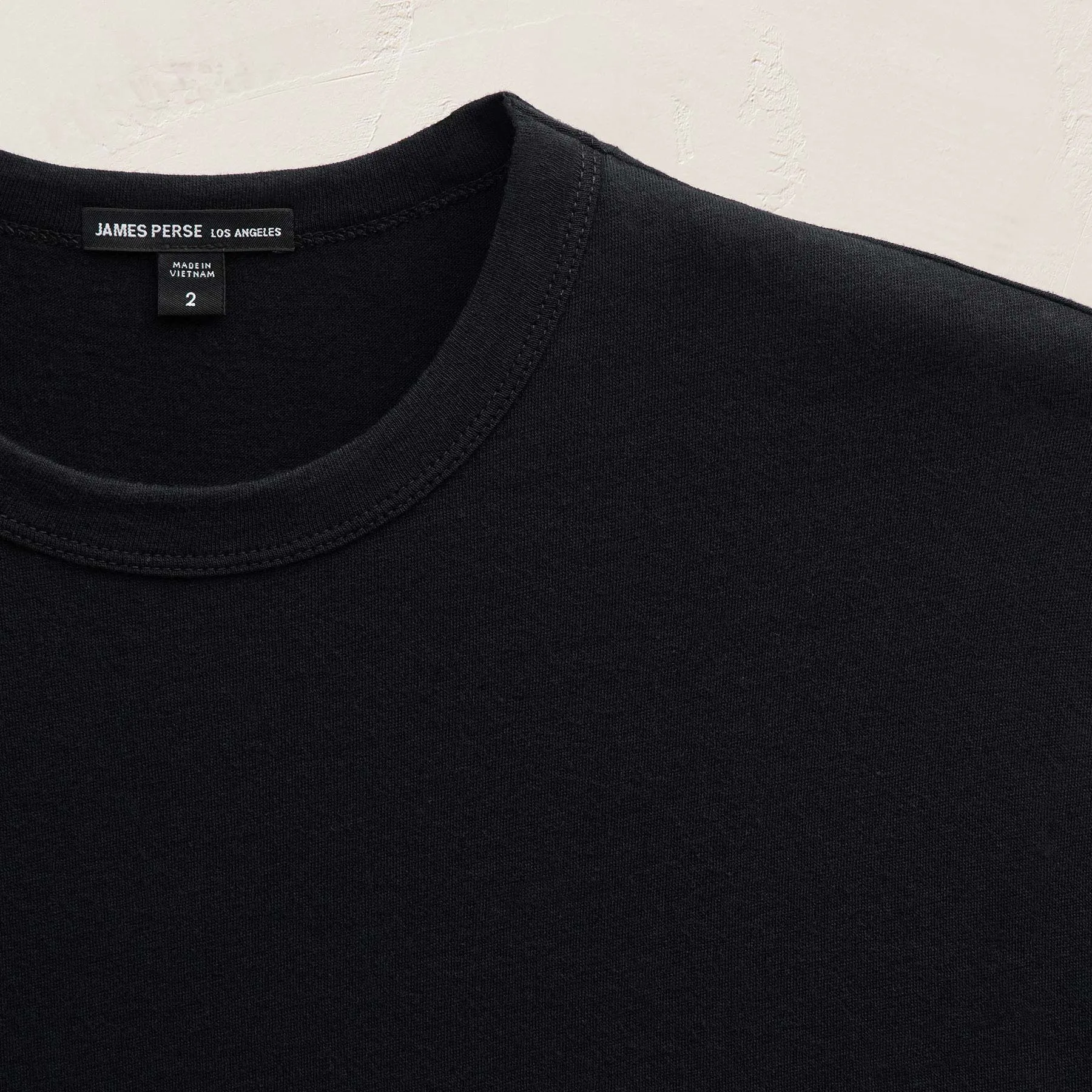 Cotton Cashmere Short Sleeve Tee - Black sold by James Perse product image thumbnail 3