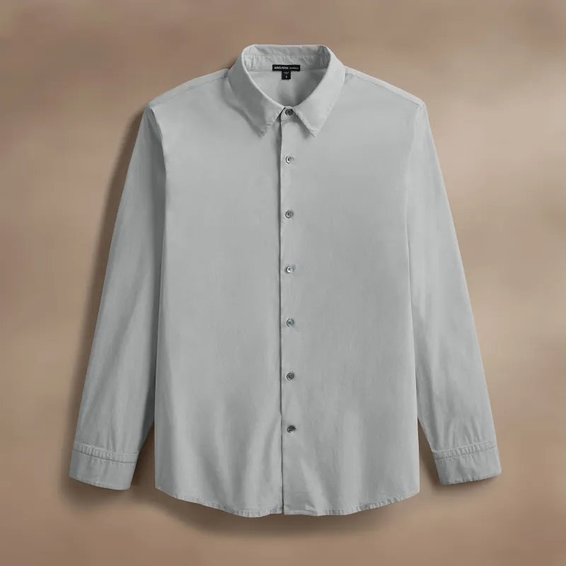 Stretch Poplin Shirt - Grey Sky sold by James Perse