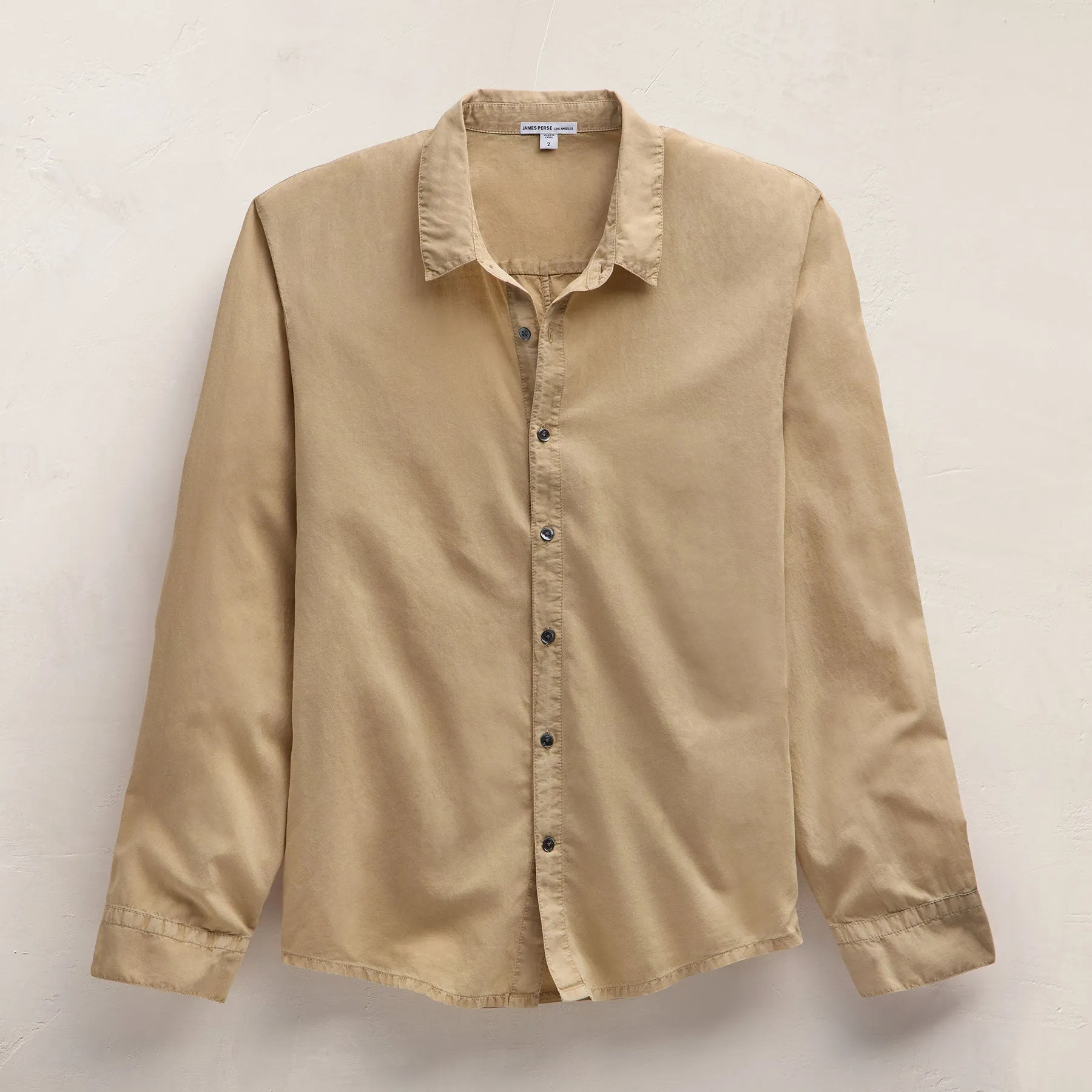 Standard Shirt - Light Khaki Pigment sold by James Perse