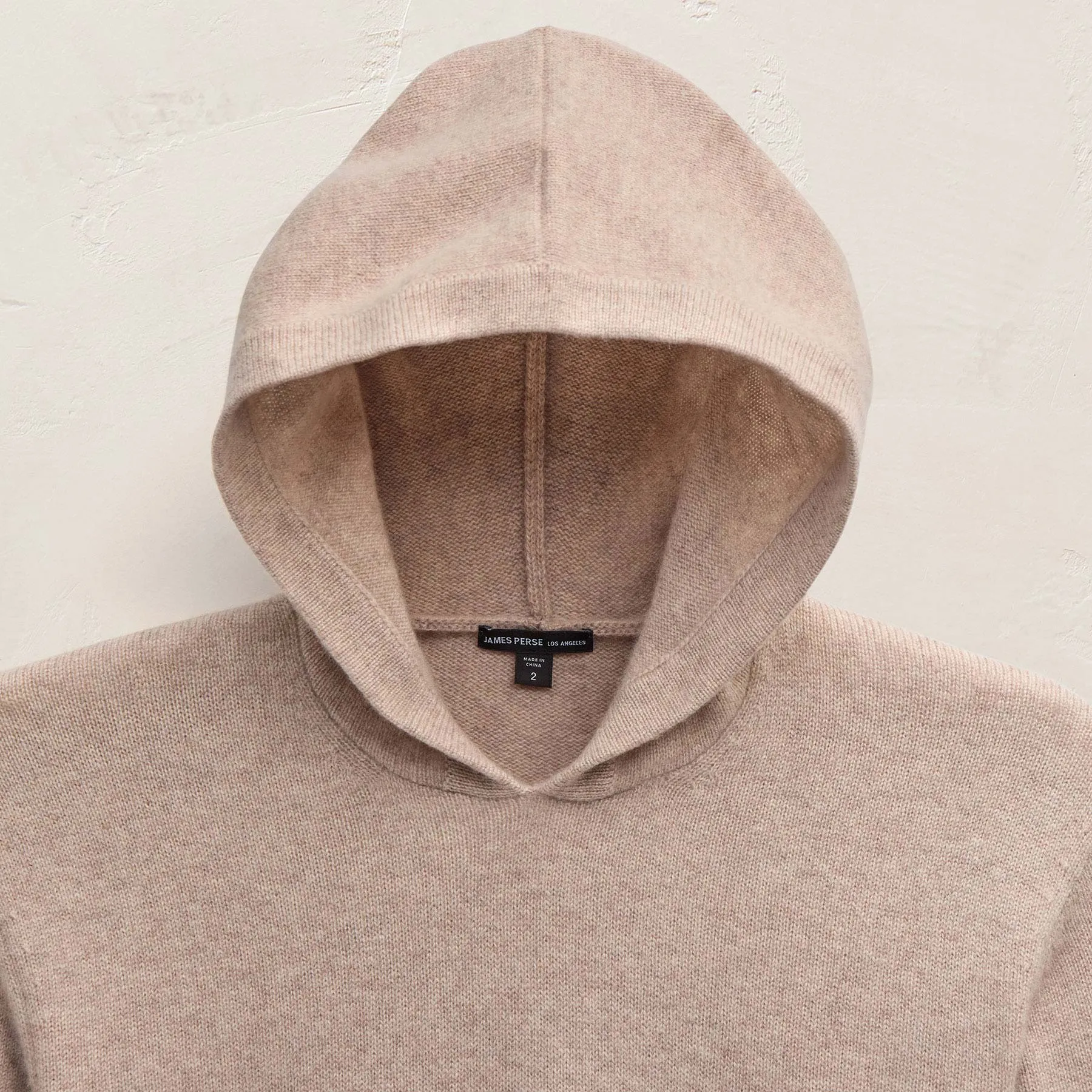 Recycled Cashmere Hooded Pullover - Stone sold by James Perse product image thumbnail 2