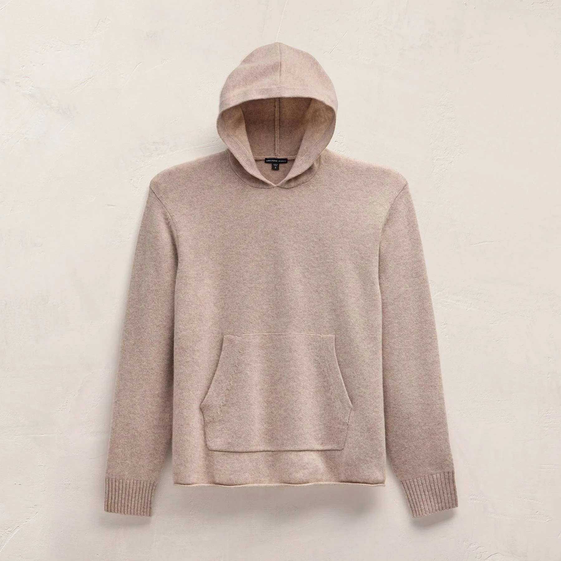 Recycled Cashmere Hooded Pullover - Stone sold by James Perse