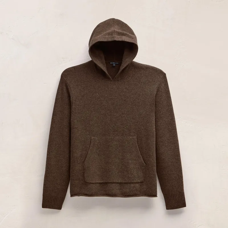 Recycled Cashmere Hooded Pullover - Porcupine sold by James Perse