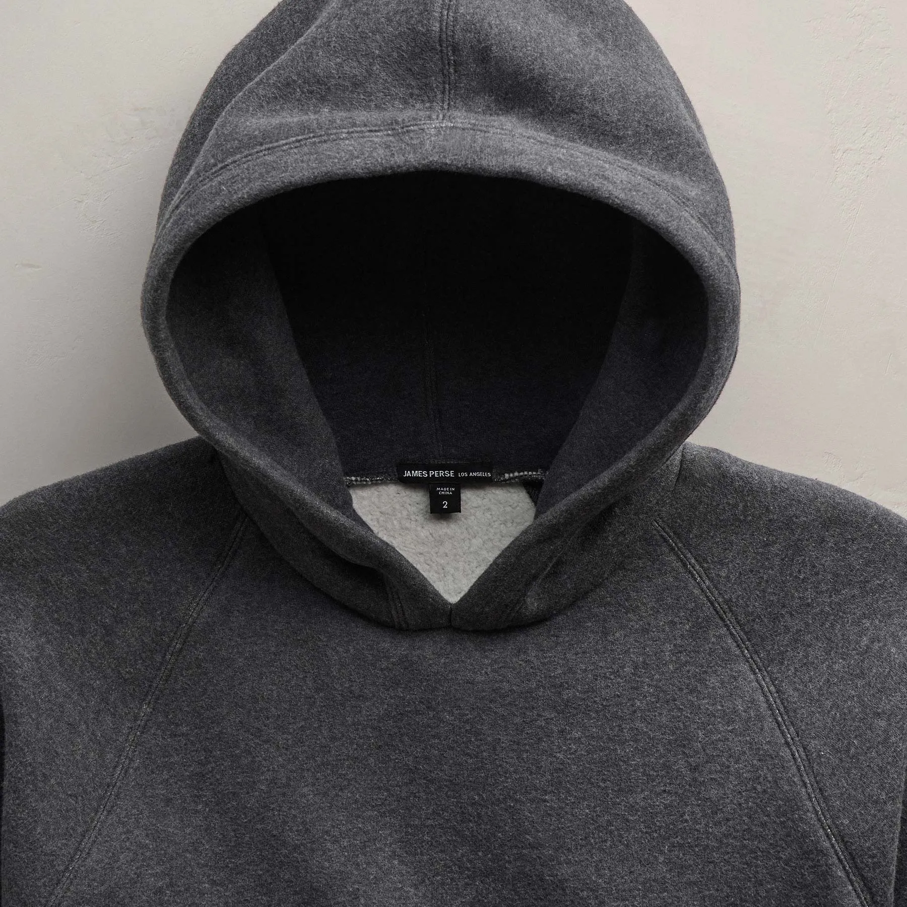 Cozy Hooded Sweatshirt - Heather Charcoal sold by James Perse product image thumbnail 2