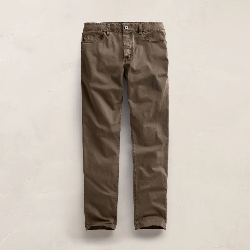Brushed Twill 5 Pocket Pant - Caribou Pigment sold by James Perse