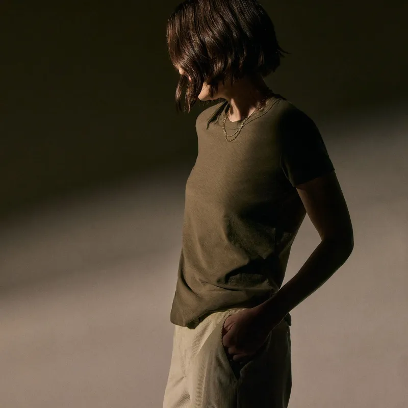 Sheer Slub Crew Neck Tee - Caribou sold by James Perse