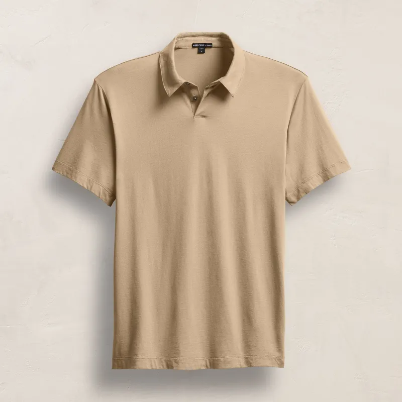 Brushed Lotus Polo - Light Khaki sold by James Perse