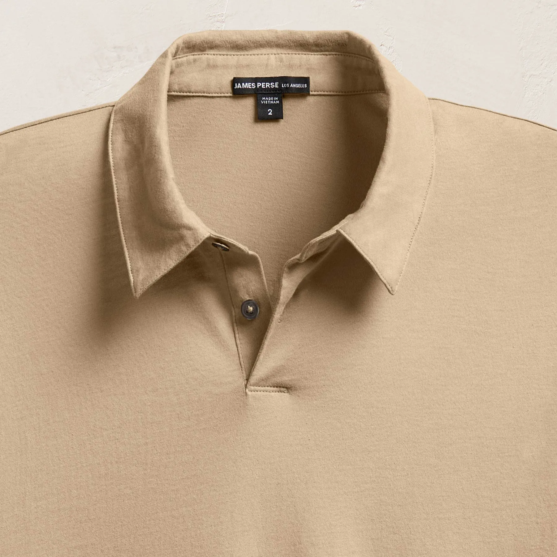 Brushed Lotus Polo - Light Khaki sold by James Perse product image thumbnail 2
